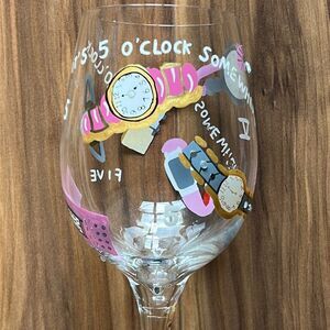 Lolita It’s 5 O’Clock Somewhere Gold Wine Glass Base with Recipe on bottom